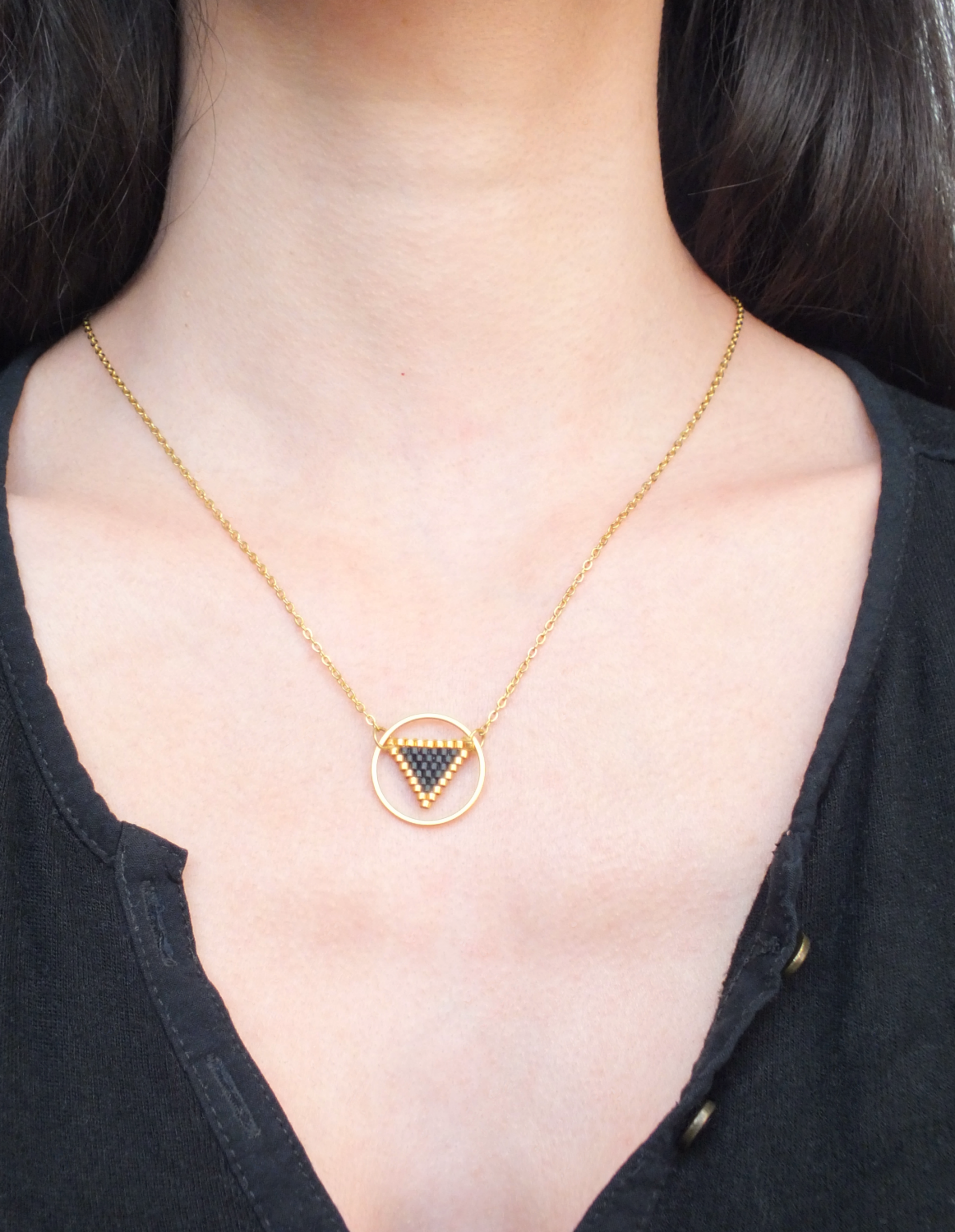 Collier Nefertiti Pendentif Nefertiti Or Joliment Bohème Collier